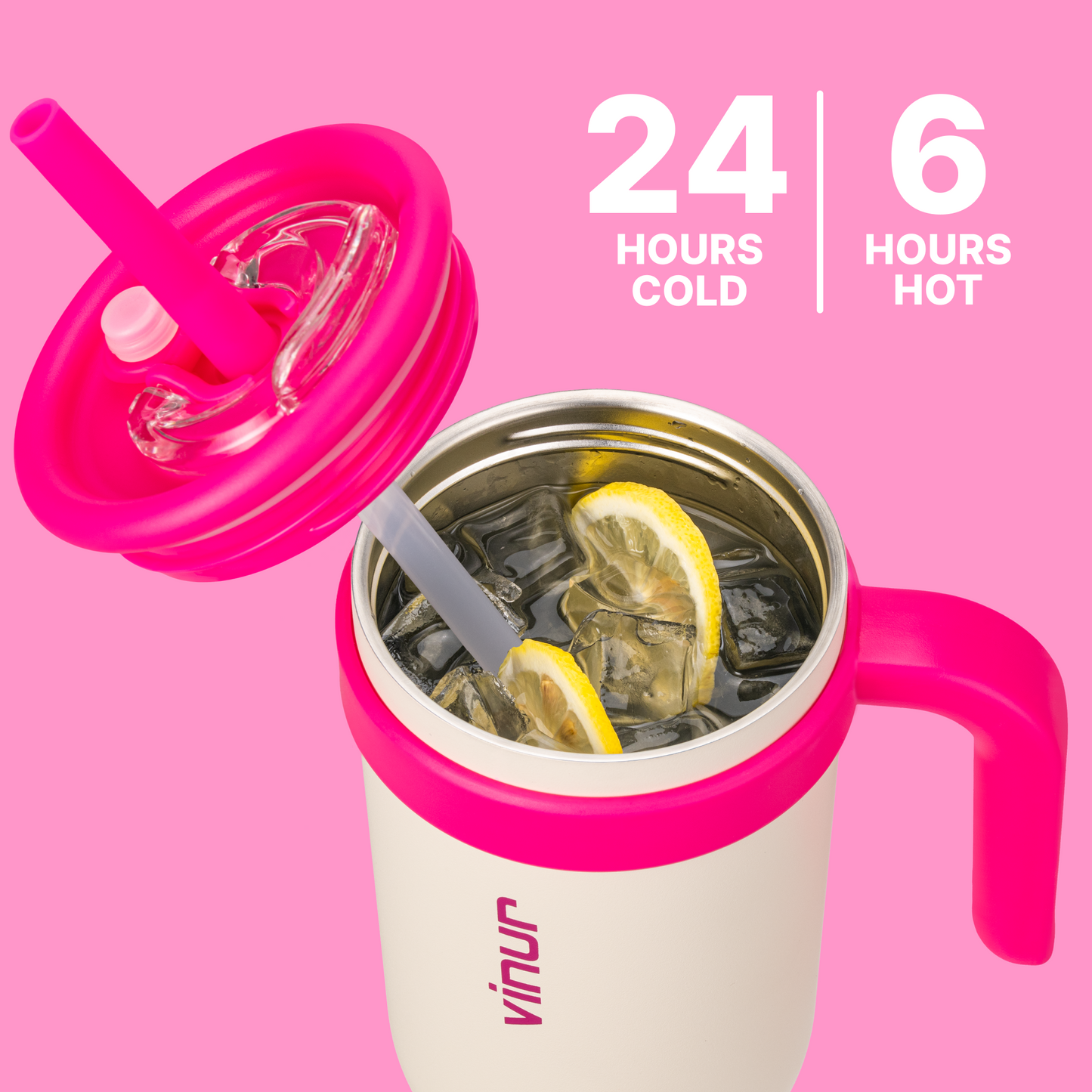 VINUR Tumbler with Handle Stainless 30 oz 40 oz