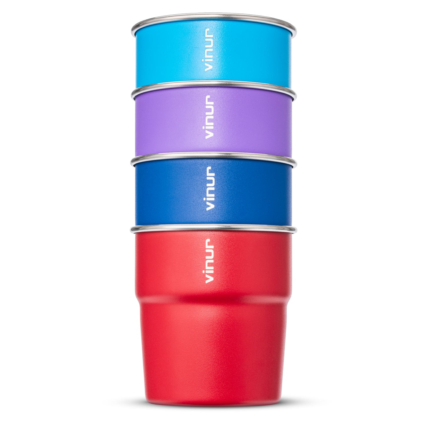 VINUR 4 Pack Stainless Steel Cups 8 oz