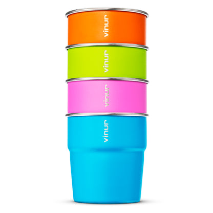 VINUR 4 Pack Stainless Steel Cups 8 oz