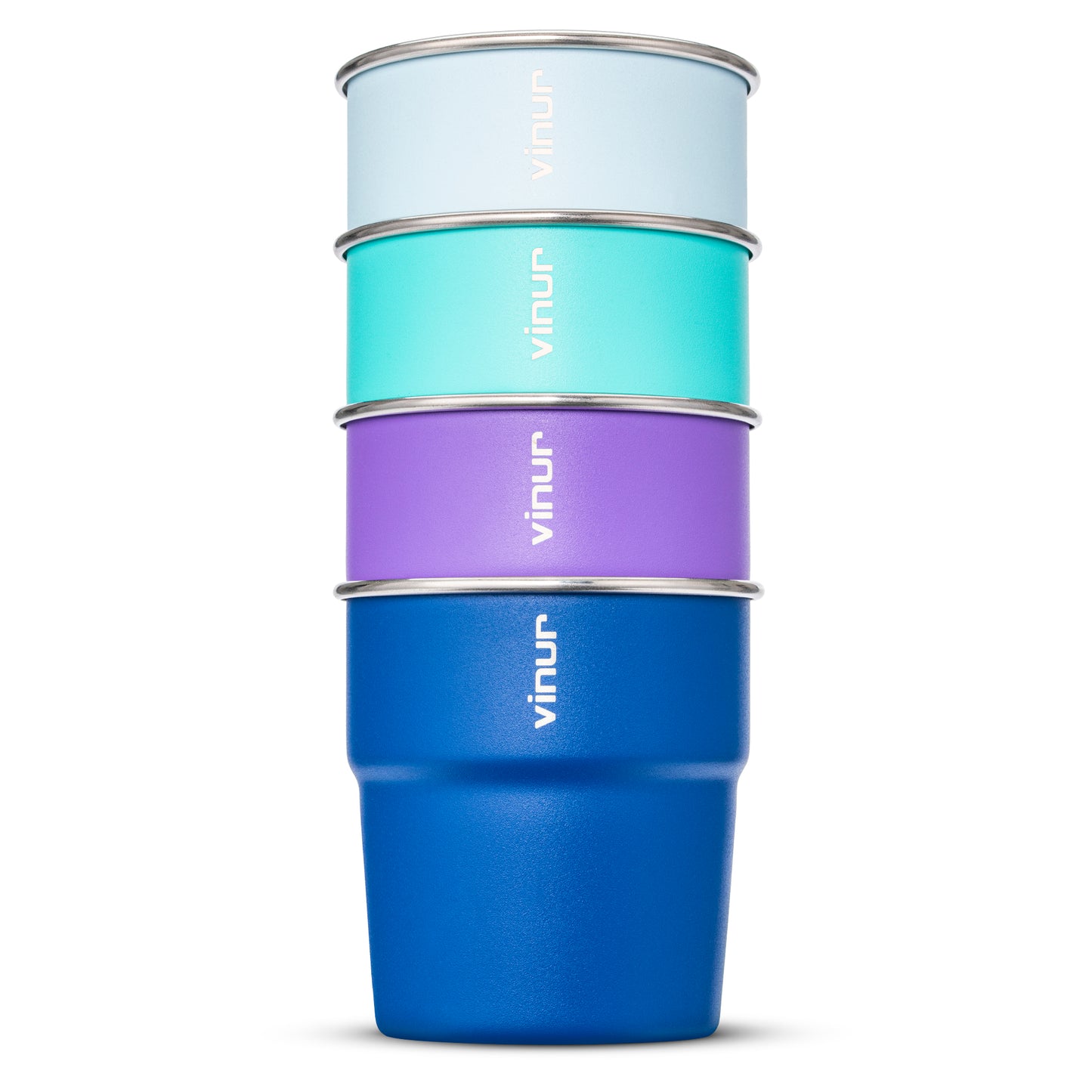 VINUR 4 Pack Stainless Steel Cups 8 oz