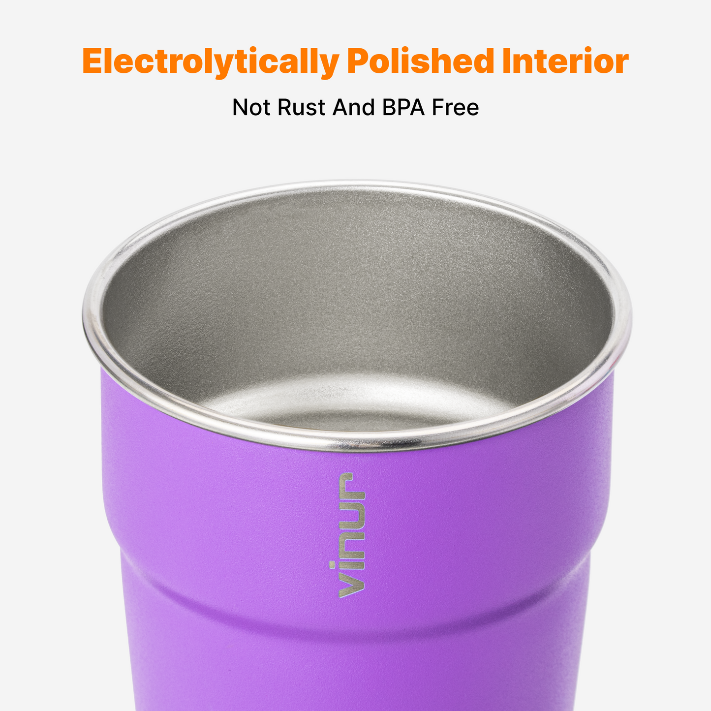 VINUR 4 Pack Stainless Steel Cups 8 oz