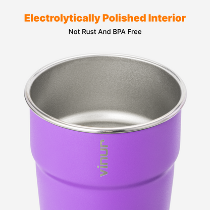 VINUR 4 Pack Stainless Steel Cups 8 oz